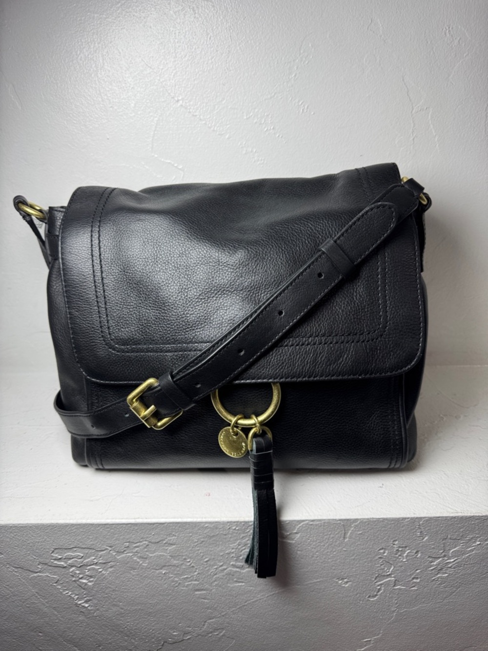 Cole Hann Fantine black leather crossbody bag